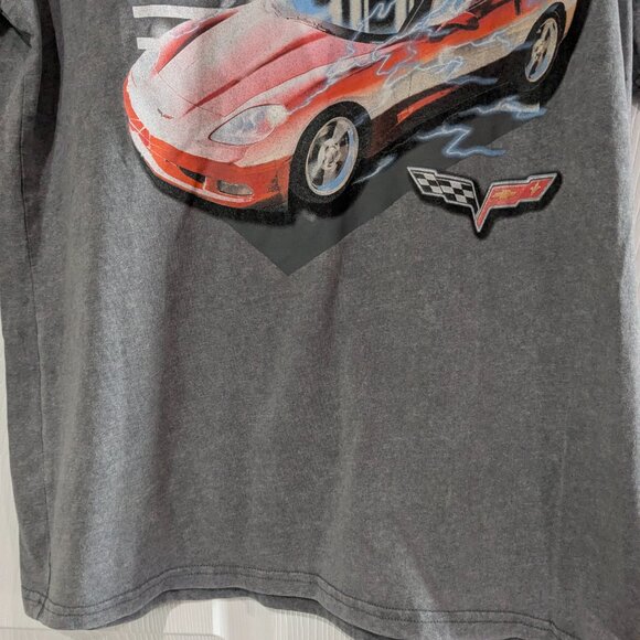 Corvette Chemistry Men's Gray Graphic T-Shirt Size Medium GM Official Crew Neck - Picture 5 of 11